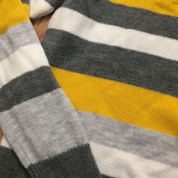 Express Stripe Yellow, Gray and White Sweater - Picture 3 of 4